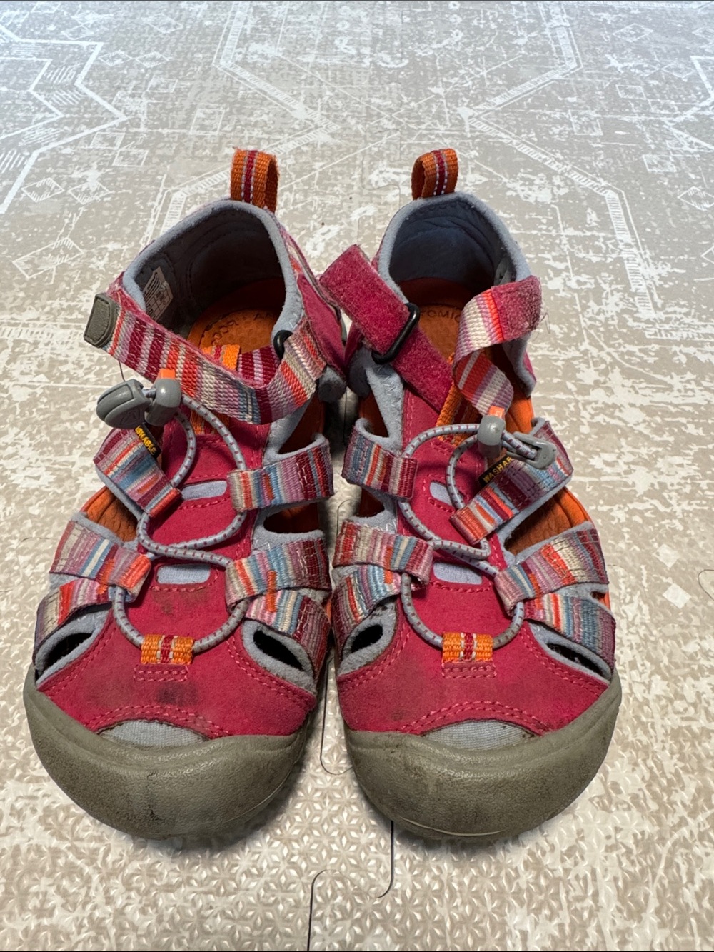 Keen Kids Rose-Pink Striped Outdoor Sandals